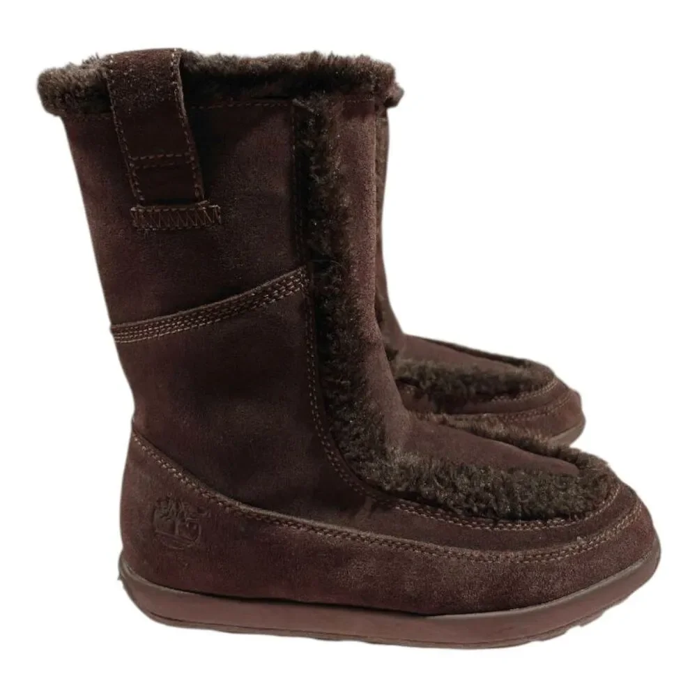 TIMBERLAND Mukluk Faux Fur Pull-On Winter Boots Size 7.5
